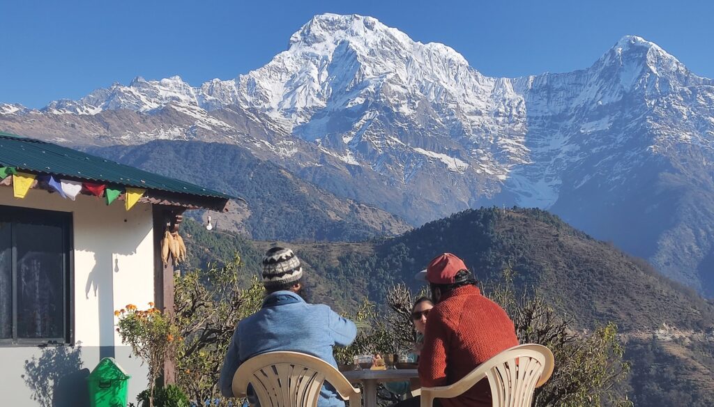 Seeing mountains enjoying village life and experiencing homestay in Ghandruk village